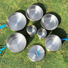 Vase de camping de 1,5 L cu capac și m&acirc;ner pliabil