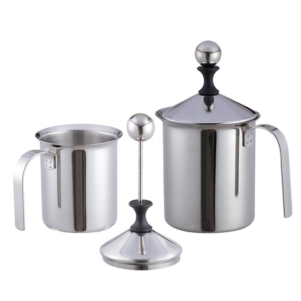 Jarra para espuma de leite manual de 12 on&ccedil;as em a&ccedil;o inoxid&aacute;vel 304 