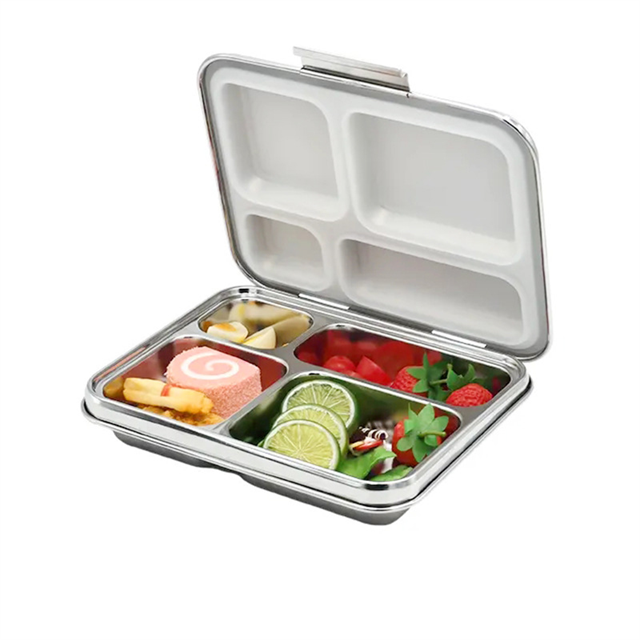 친환경, 식기세척기 사용 가능, 특허 받은 디자인, 3칸 및 추가 용기 사용 가능 스테인레스 스틸 누수 방지 도시락
