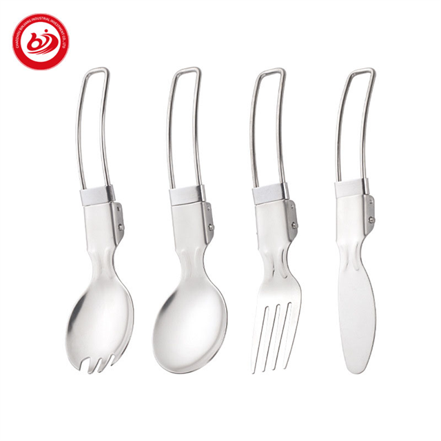 គុណភាពខ្ពស់ Stainless Steel Cutlery Gold Flatware Mirror Knife Fork Spoon Silverware Portable Cutlery Set for Travel