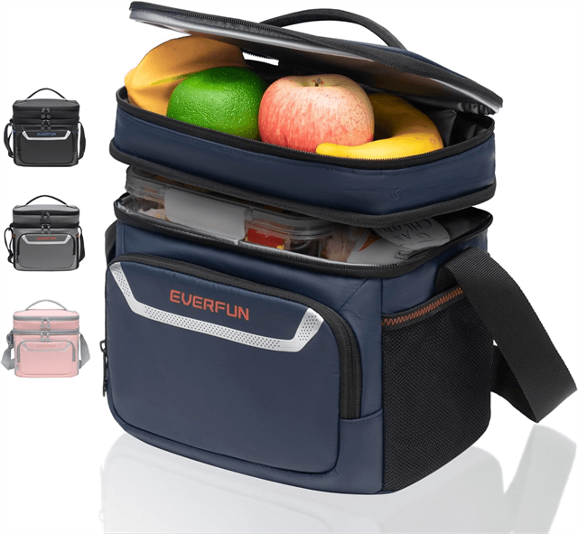 Маленькая сумка-холодильник Изолированная пляжная сумка-холодильник для обеда Двойные отделения Многоразовая водонепроницаемая герметичная сумка для путешествий, работы, пикника, сумка-холодильник для льда
