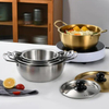 Set 5 stainless steel panci mie ramen korea dengan pegangan & tutup