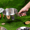 304 Kambi ya chuma isiyo na waya kukunja kushughulikia sufuria ya kupika ya cookware