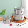 Productos de acero inoxidable para almacenamiento de alimentos.