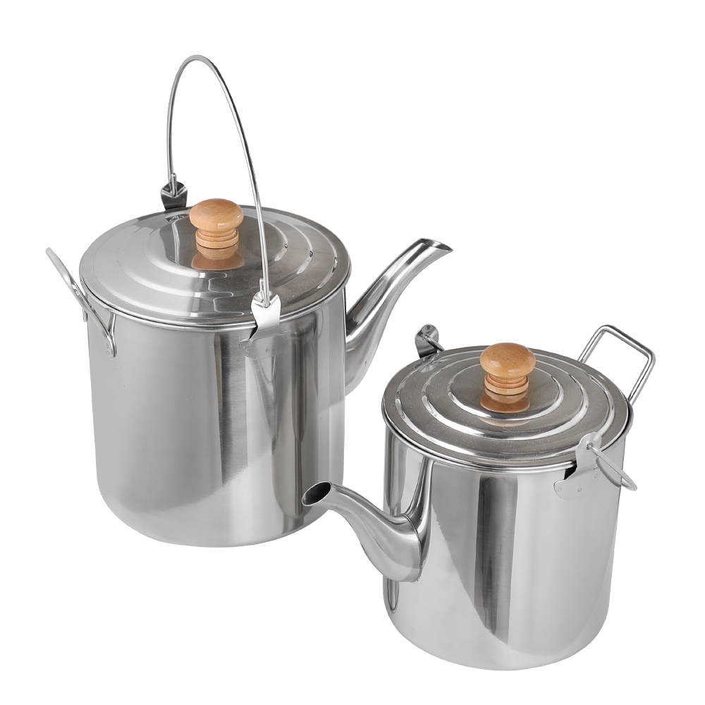 Ấm đun nước nấu lửa trại bằng th&eacute;p kh&ocirc;ng gỉ 304