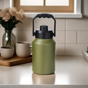 Կես գալոն ջրի կոլբ 48 ժամ սառը BPA-առանց և արտահոսող չժանգոտվող պողպատից սպորտային ջրի շիշ բռնակով