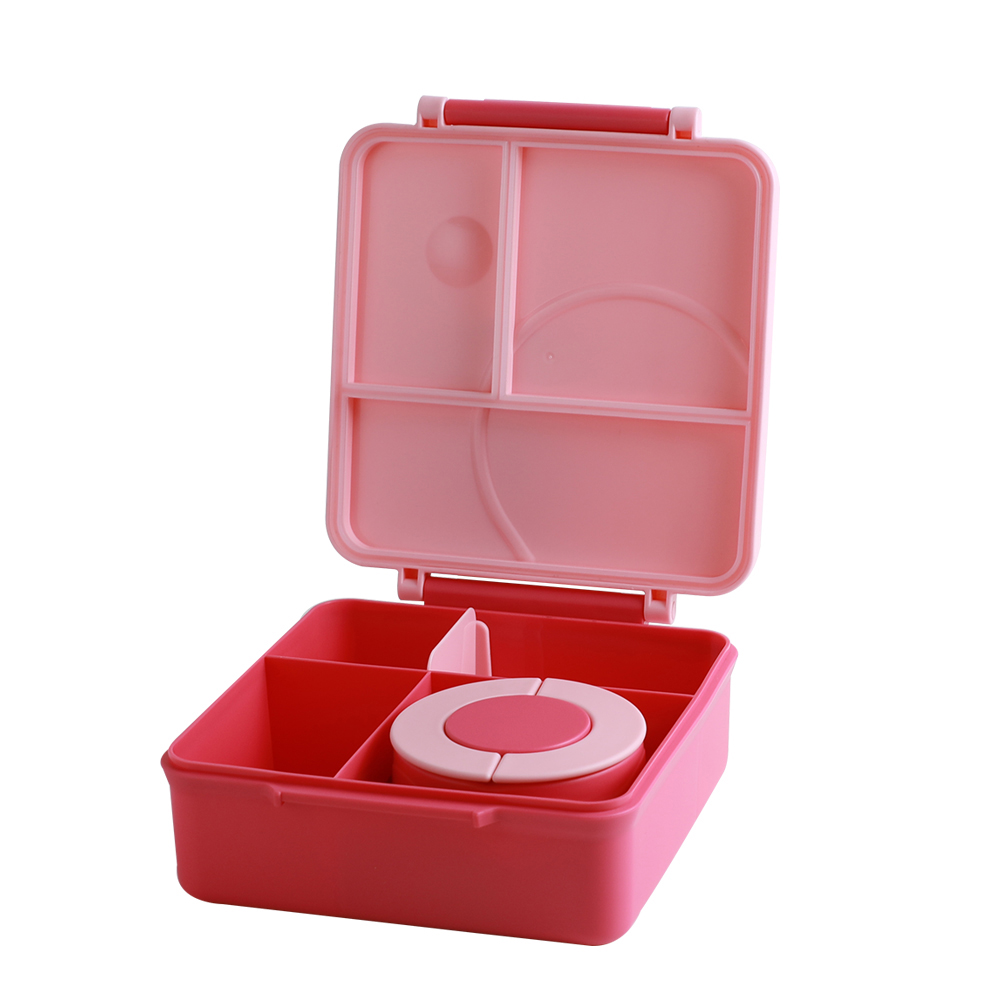 Bento Box-lunchbox voor kinderen met roestvrijstalen thermoskan en verwijderbare scheidingswand