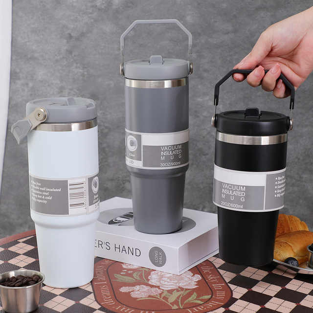 Cốc thể thao c&aacute;ch nhiệt B&igrave;nh nước inox 304 c&oacute; tay cầm 