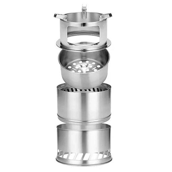 תנור עצי הסקה פחם מותאם אישית מיני נייד ללא עשן תנור עצים בוער חיצוני