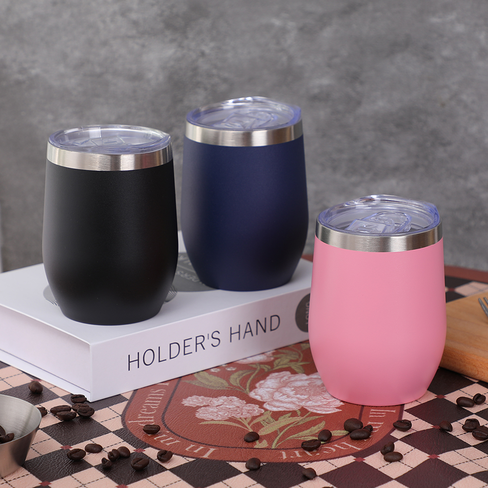 Muundo wa Mayai Mug ya Kahawa isiyopitisha joto 12 Oz Mug ya Kahawa ya Kusafiri yenye Kifuniko cha Flip 