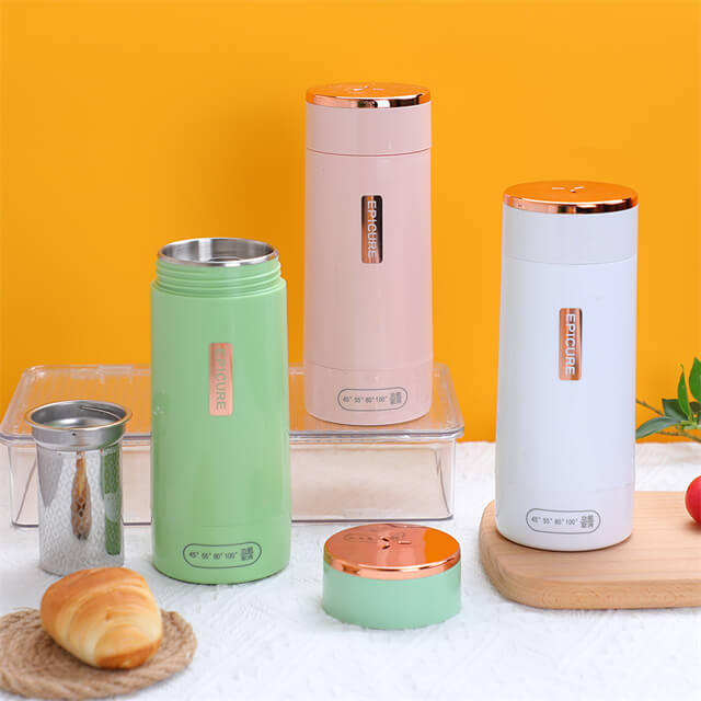 300 ml kannettava l&auml;mmityskuppi Monitoiminen keitetty vesipannu &Auml;lyk&auml;s teekannu, s&auml;&auml;dett&auml;v&auml; l&auml;mp&ouml;tila s&auml;hk&ouml;iset vedenkeittimet matkustamiseen