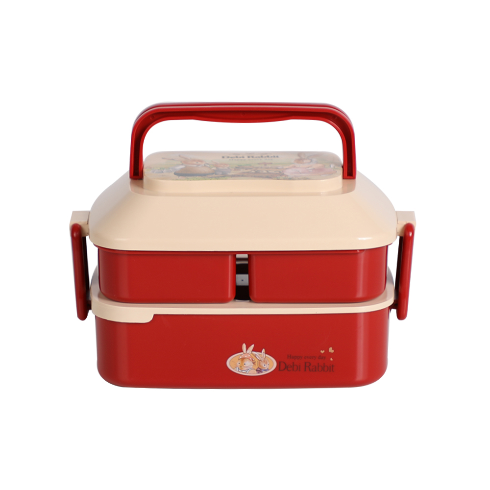 2-lagers Bento matl&aring;da Beh&aring;llare med redskapsset & 3 fack