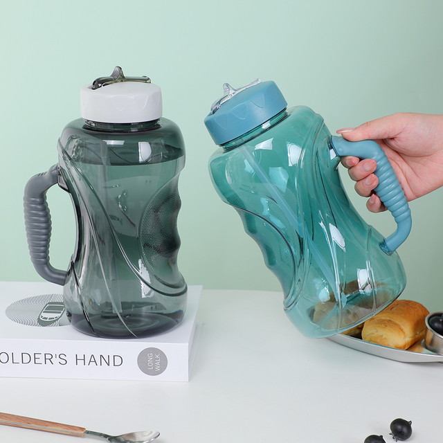 Φλιτζάνι γυμναστικής 54 oz 1,6 λίτρων χωρίς BPA Αθλητικά μπουκάλια νερού μεγάλης χωρητικότητας με άχυρο 