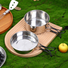 304 Kambi ya chuma isiyo na waya kukunja kushughulikia sufuria ya kupika ya cookware